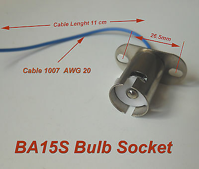 10pcs Ba15s Bayonet Light Bulb Socket 1073 1093 7506 1156
